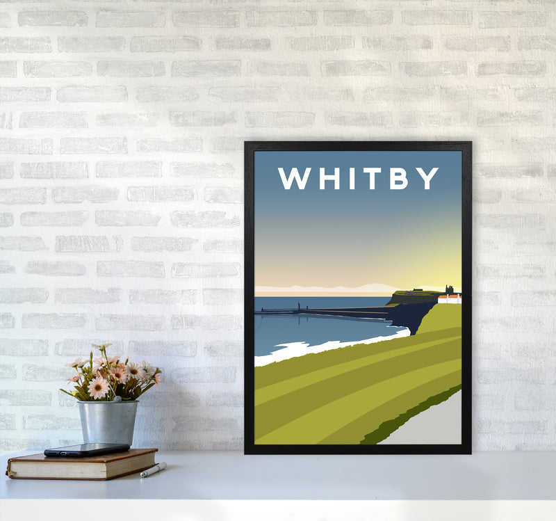 Whitby 5 portrait Travel Art Print by Richard O'Neill A2 White Frame