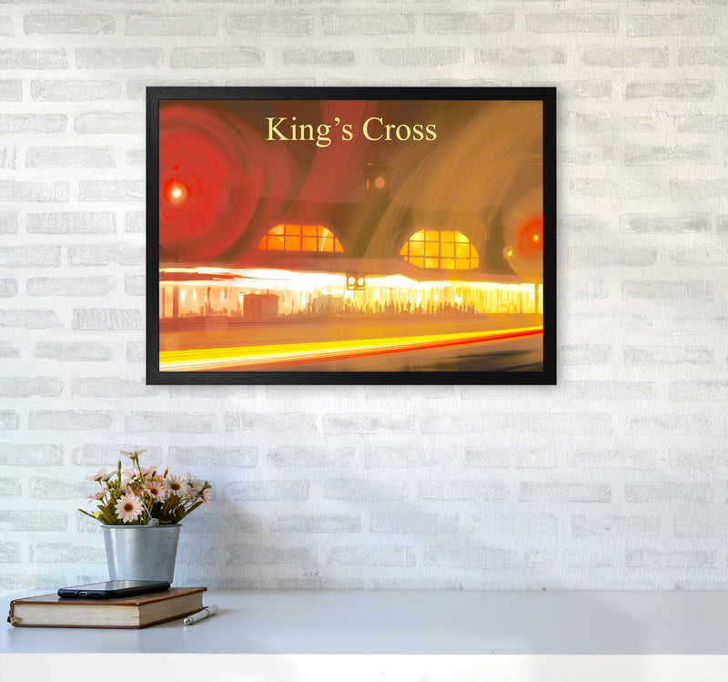 King's Cross Travel Art Print by Richard O'Neill A2 White Frame