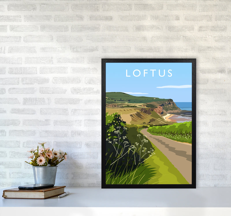 Loftus portrait Travel Art Print by Richard O'Neill A2 White Frame