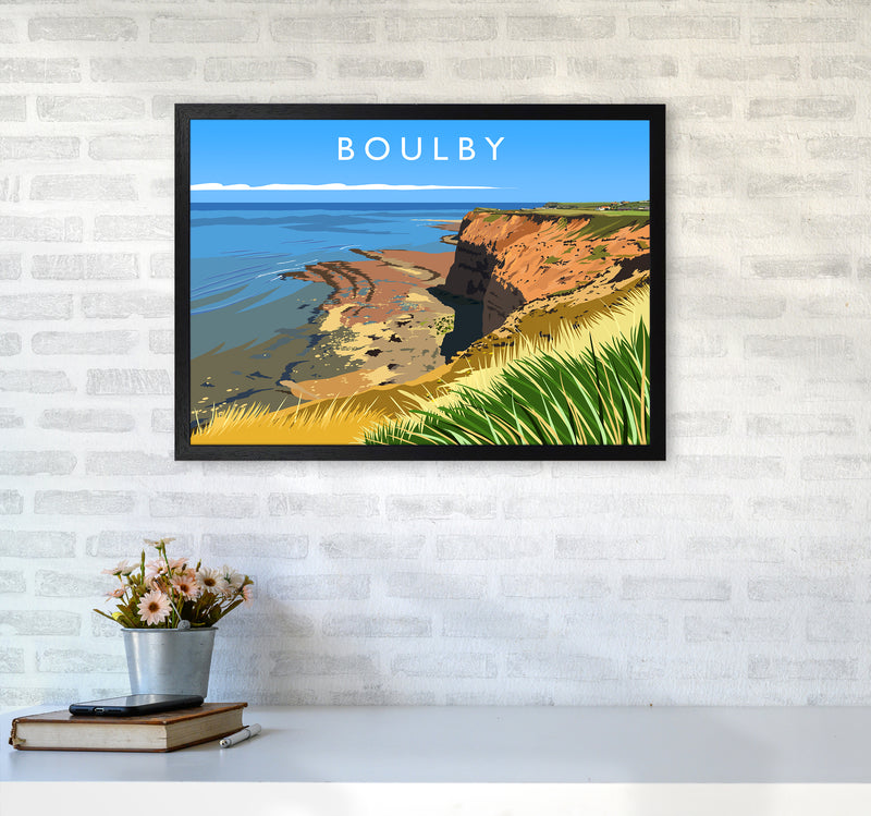 Boulby Travel Art Print by Richard O'Neill A2 White Frame