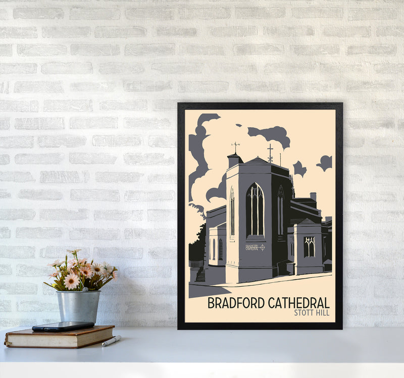 Bradford Cathedral, Stott Hill Travel Art Print by Richard O'Neill A2 White Frame