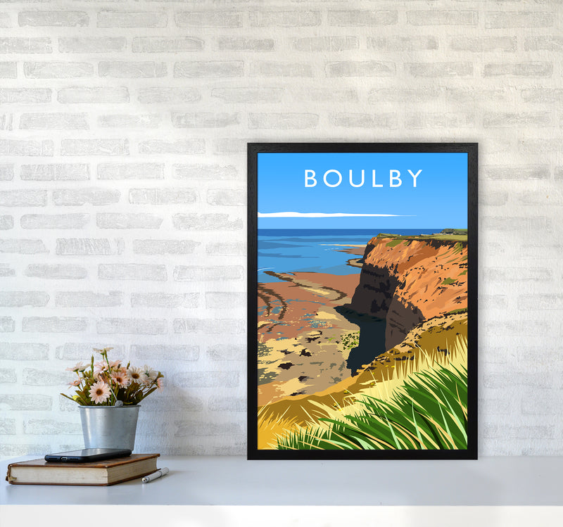 Boulby portrait Travel Art Print by Richard O'Neill A2 White Frame