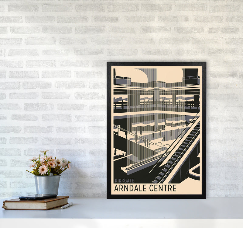 Kirkgate Arndale Centre Travel Art Print by Richard O'Neill A2 White Frame