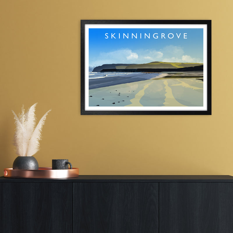Skinningrove 2 Travel Art Print by Richard O'Neill A2 White Frame