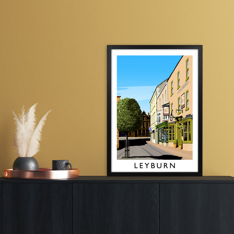 Leyburn 3 portrait Travel Art Print by Richard O'Neill A2 White Frame