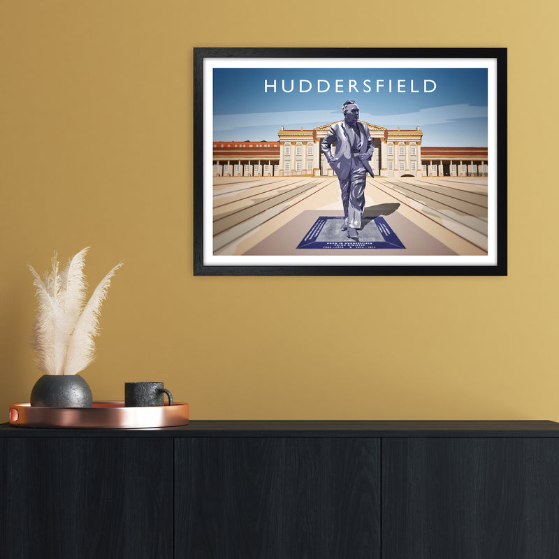 Huddersfield Travel Art Print by Richard O'Neill A2 White Frame
