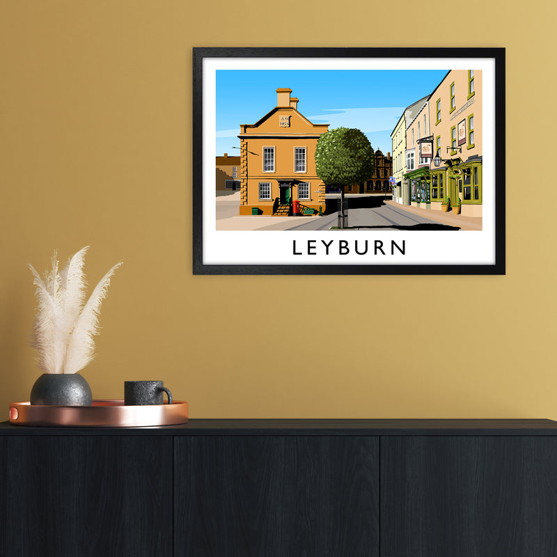 Leyburn 3 Travel Art Print by Richard O'Neill A2 White Frame
