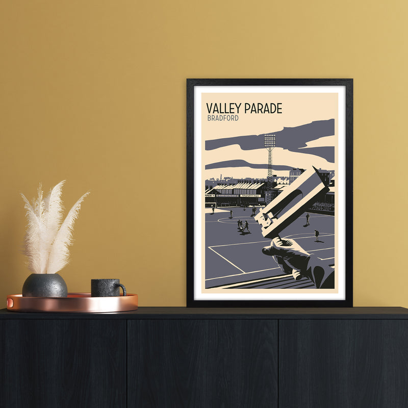 Valley Parade Travel Art Print by Richard O'Neill A2 White Frame