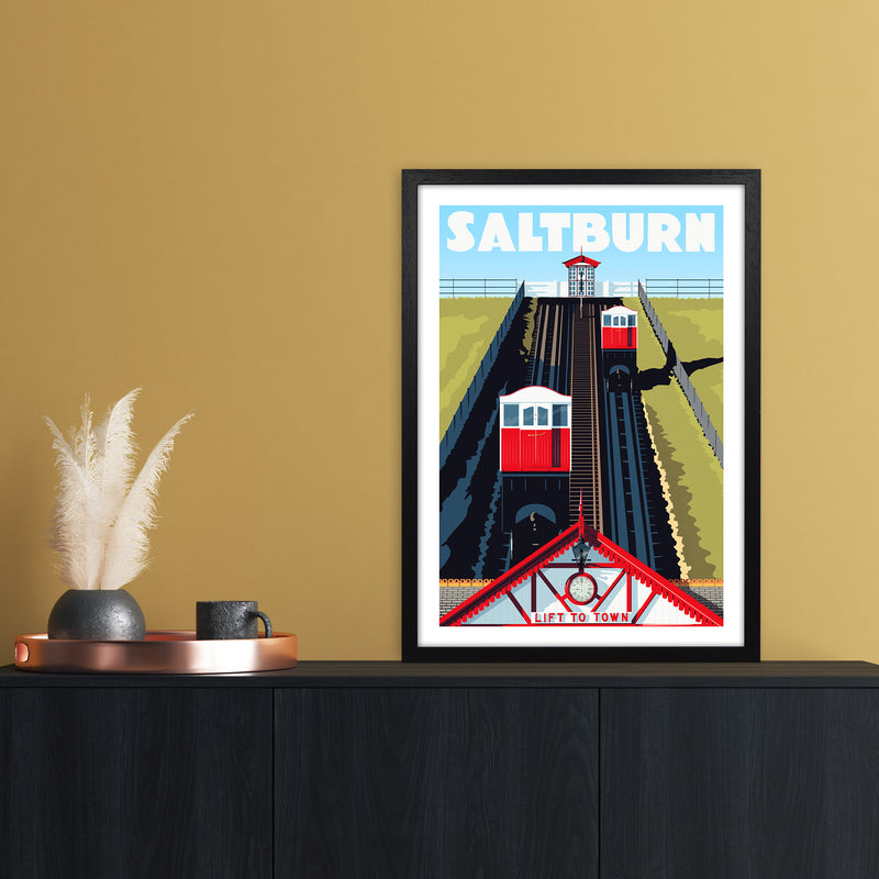 Saltburn 2 Travel Art Print by Richard O'Neill A2 White Frame