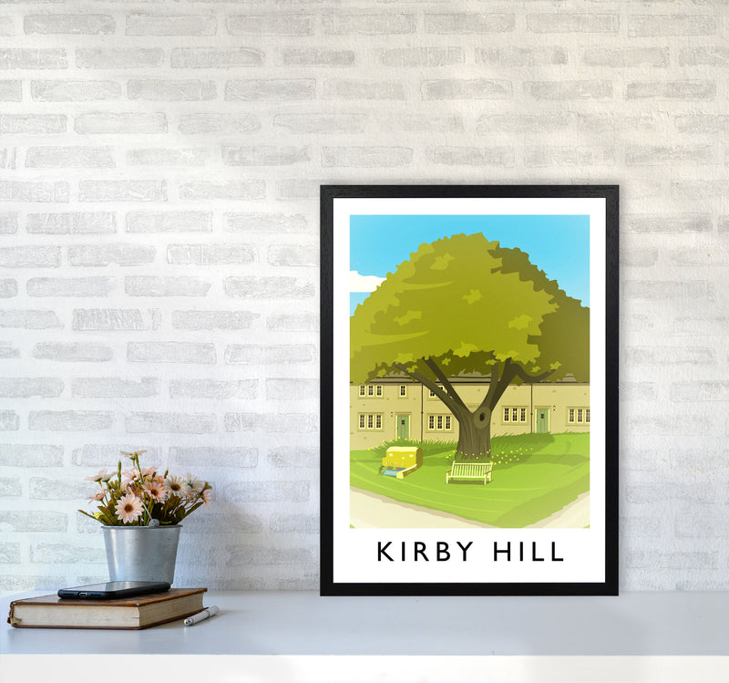 Kirby Hill portrait Travel Art Print by Richard O'Neill A2 White Frame