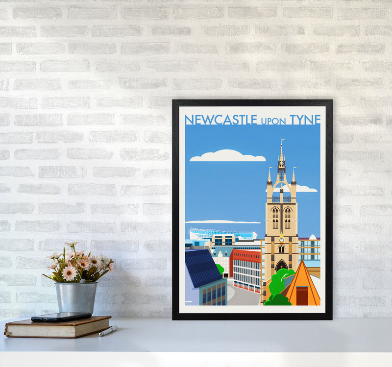 Newcastle upon Tyne 2 (Day) Travel Art Print by Richard O'Neill A2 White Frame