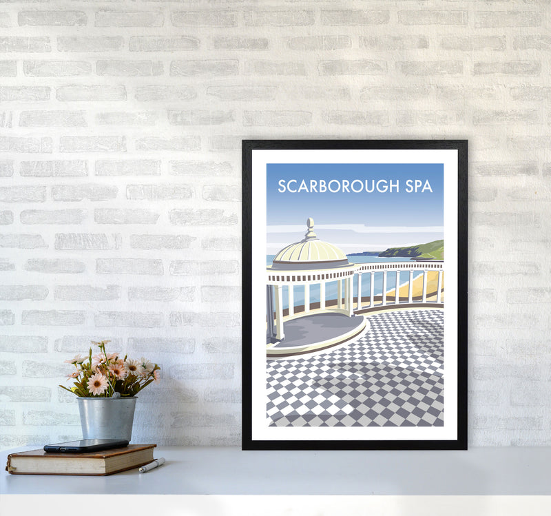 Scarborough Spa portrait Travel Art Print by Richard O'Neill A2 White Frame