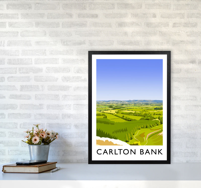 Carlton Bank portrait Travel Art Print by Richard O'Neill A2 White Frame