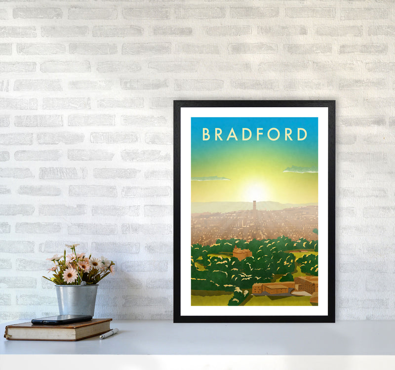 Bradford 2 portrait Travel Art Print by Richard O'Neill A2 White Frame