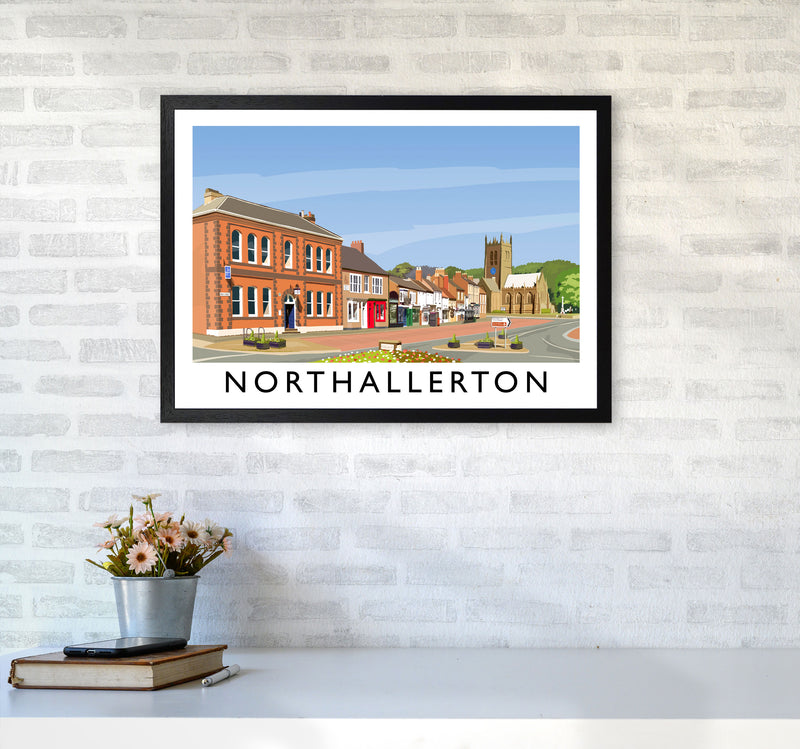 Northallerton 5 Travel Art Print by Richard O'Neill A2 White Frame