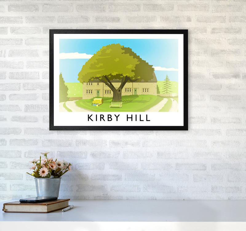 Kirby Hill Travel Art Print by Richard O'Neill A2 White Frame