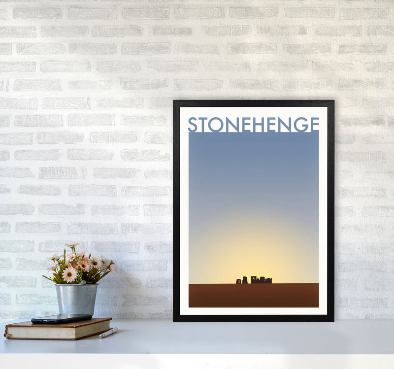 Stonehenge 2 (Day) Travel Art Print by Richard O'Neill A2 White Frame