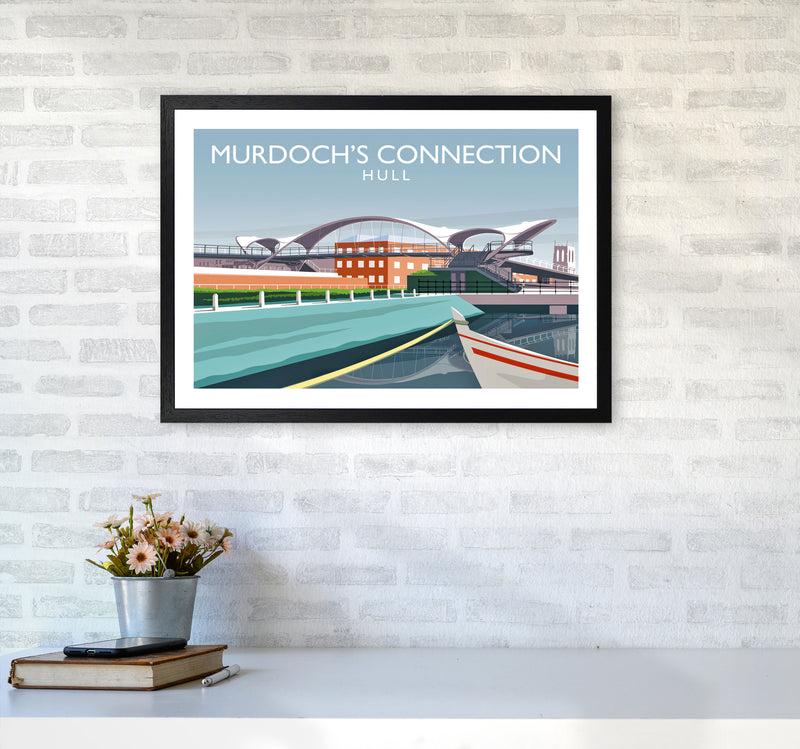 Murdoch's Connection Travel Art Print by Richard O'Neill A2 White Frame