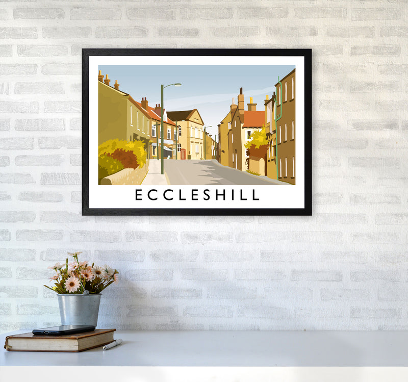 Eccleshill Travel Art Print by Richard O'Neill A2 White Frame
