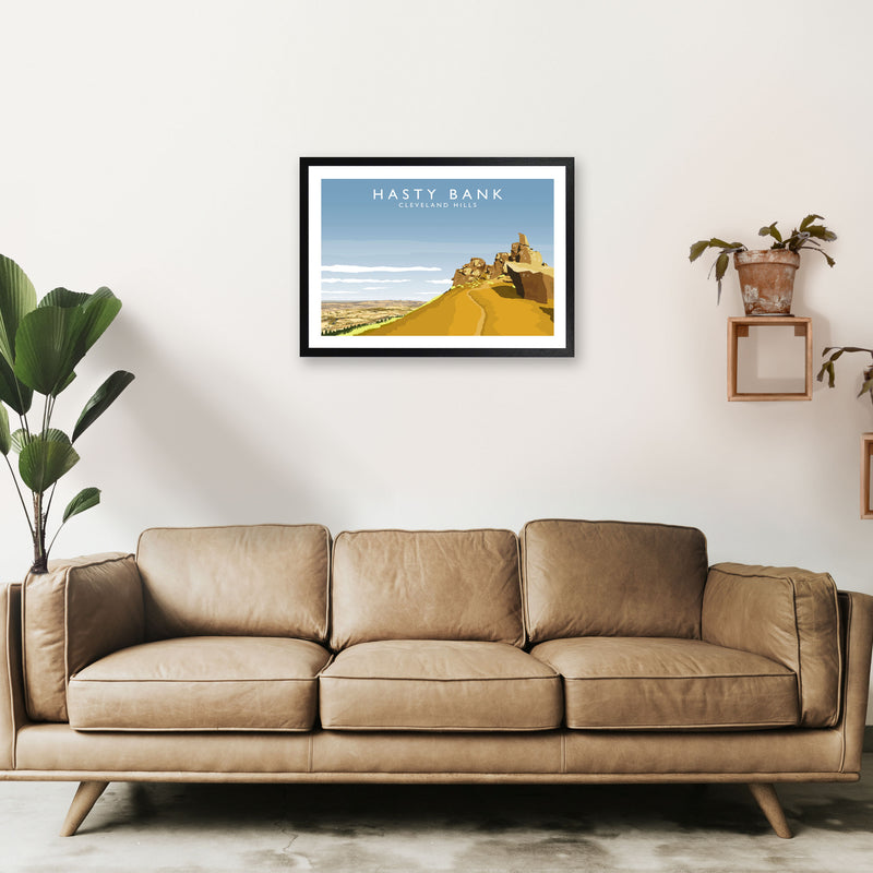 Hasty Bank Travel Art Print by Richard O'Neill A2 White Frame