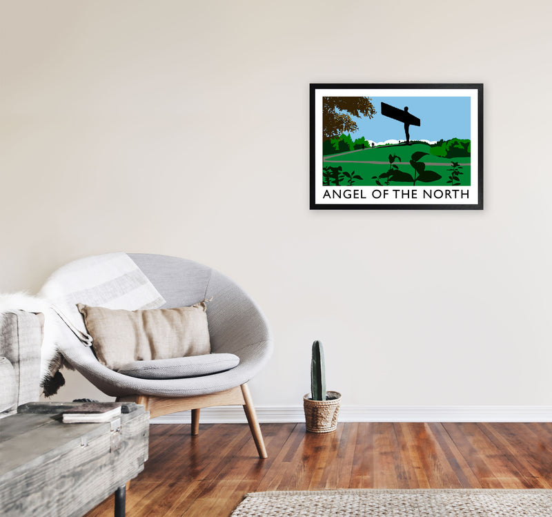 Angel of The North Landscape Framed Digital Art Print by Richard O'Neill A2 White Frame