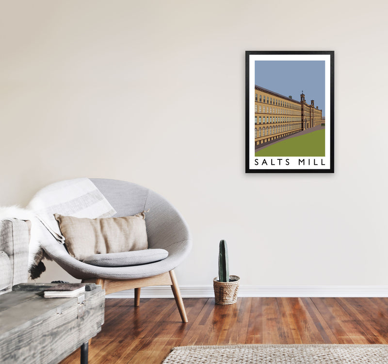 Salts Mill Art Print by Richard O'Neill A2 White Frame