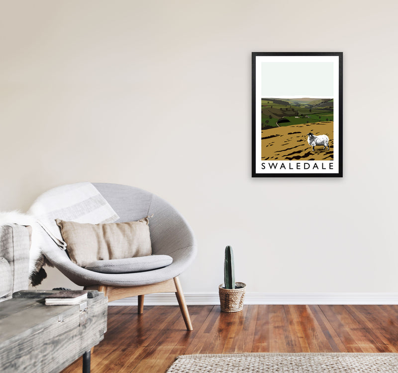 Swaledale Art Print by Richard O'Neill A2 White Frame