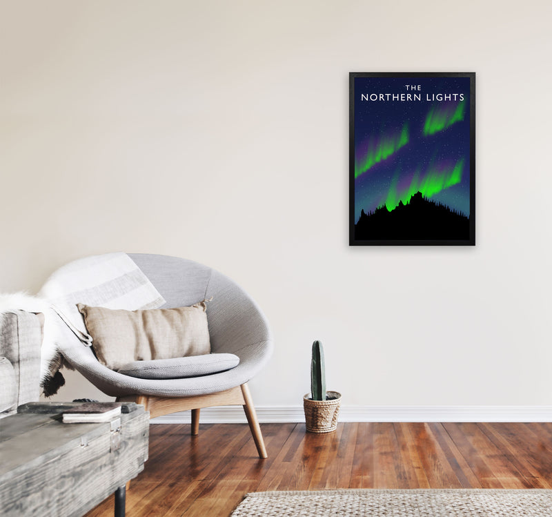 The Northen Lights by Richard O'Neill A2 White Frame