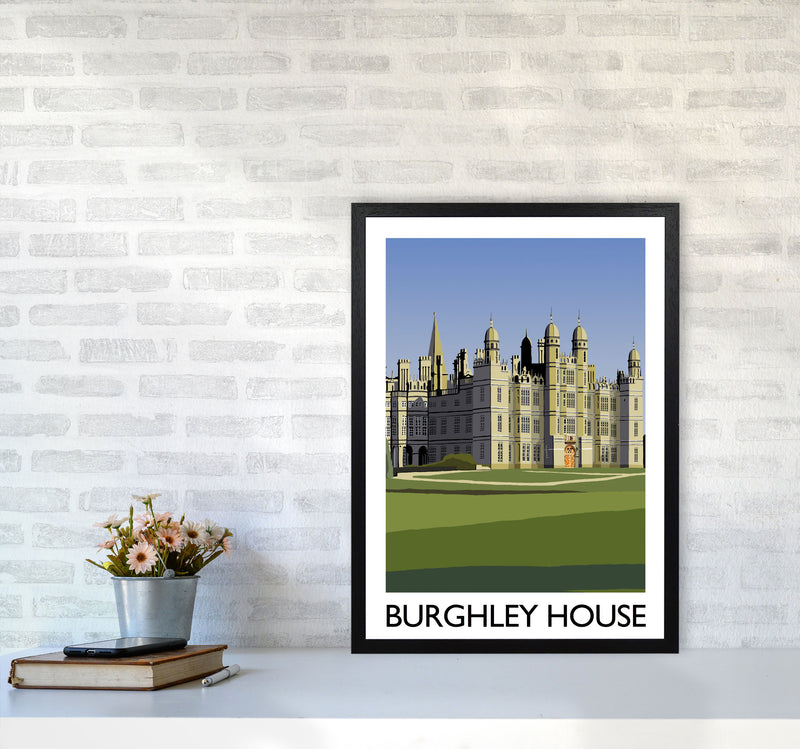 Burghley House by Richard O'Neill A2 White Frame