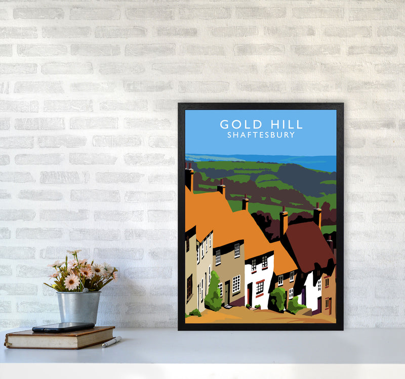 Gold Hill by Richard O'Neill A2 White Frame