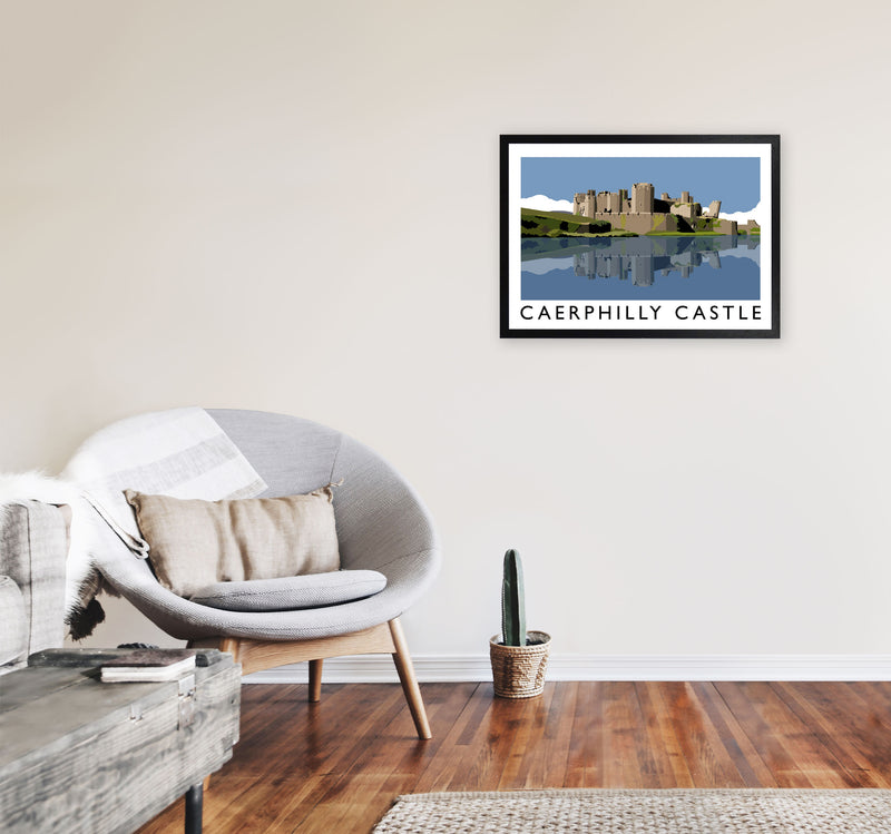 Caerphilly Castle by Richard O'Neill A2 White Frame