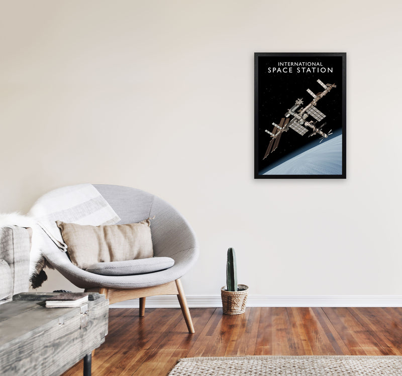 International Space Station by Richard O'Neill A2 White Frame