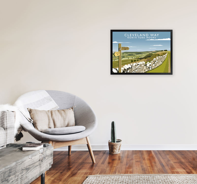 Cleveland Way North York Moors Art Print by Richard O'Neill A2 White Frame