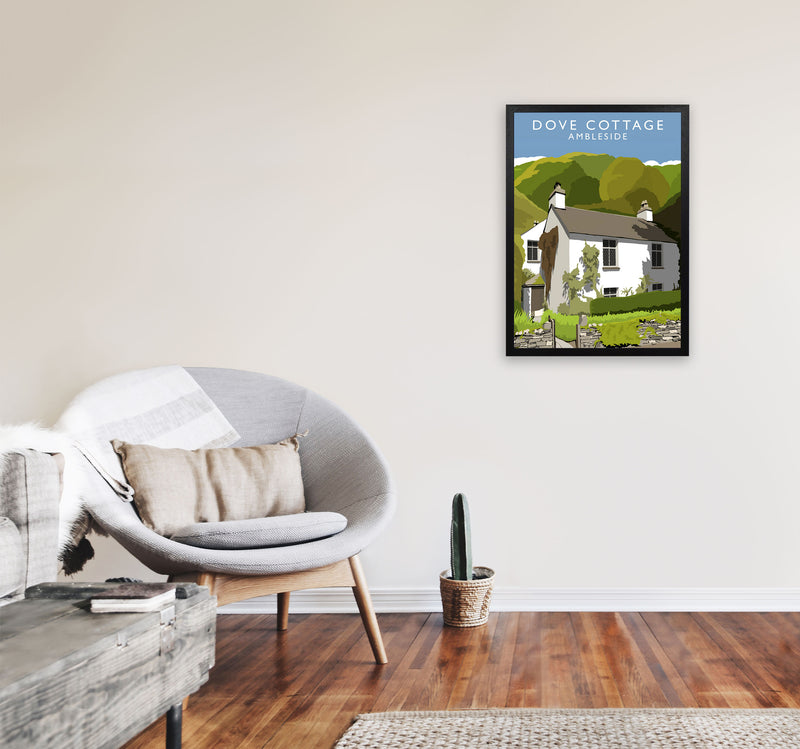 Dove Cottage (Portrait) by Richard O'Neill A2 White Frame