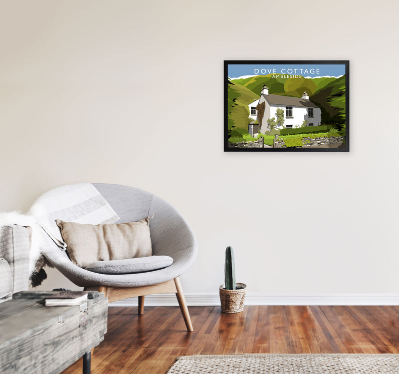 Dove Cottage (Landscape) by Richard O'Neill A2 White Frame