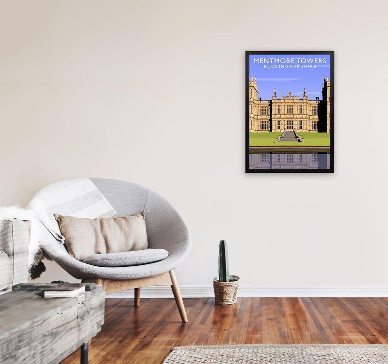 Mentmore Towers (Portrait) by Richard O'Neill A2 White Frame