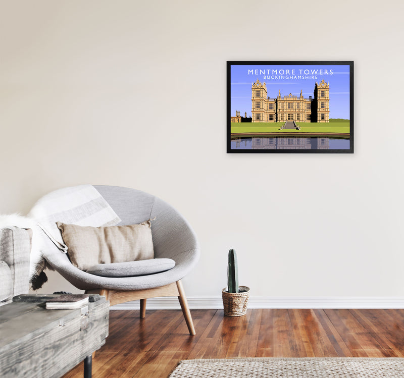 Mentmore Towers (Landscape) by Richard O'Neill A2 White Frame