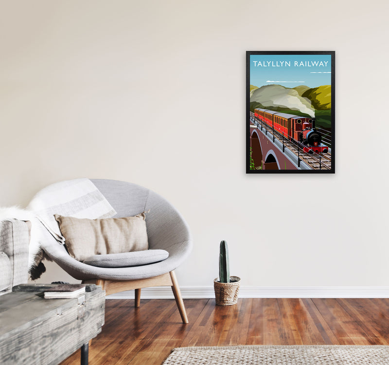 Talyllyn Railway (Portrait) by Richard O'Neill A2 White Frame
