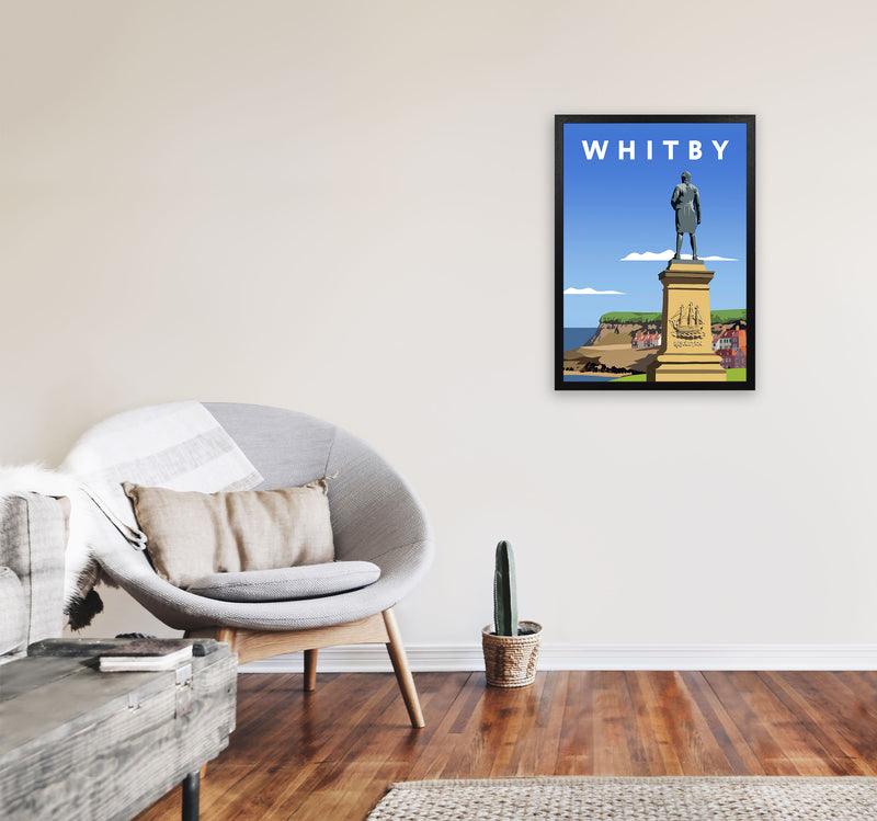 Whitby2 Portrait by Richard O'Neill A2 White Frame