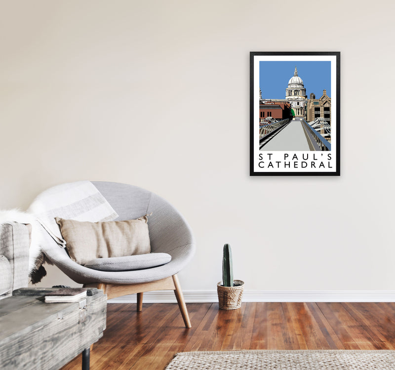 St Pauls Cathedral by Richard O'Neill A2 White Frame