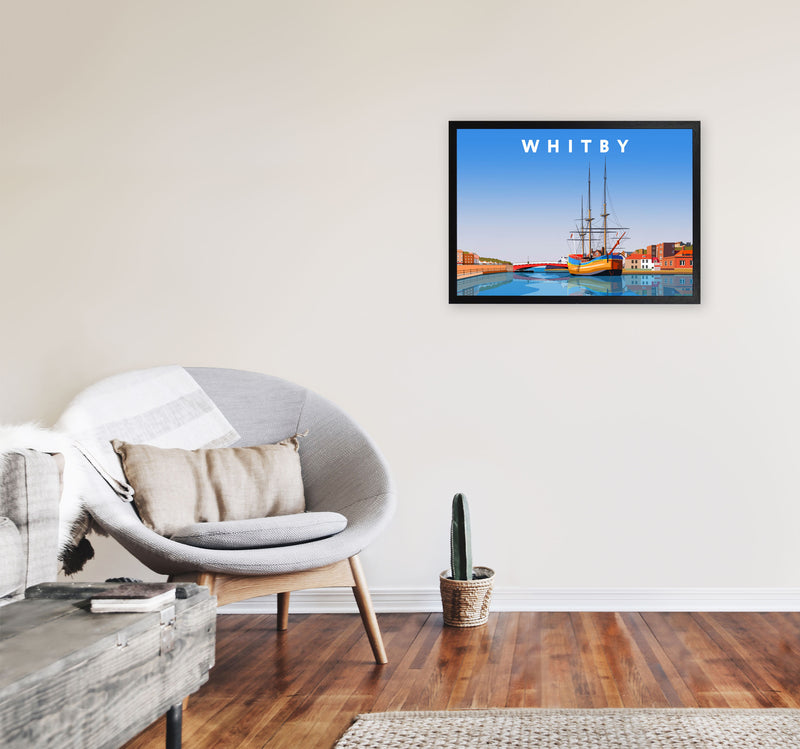 Whitby3 by Richard O'Neill A2 White Frame