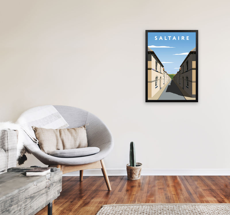 Saltaire Portrait by Richard O'Neill A2 White Frame