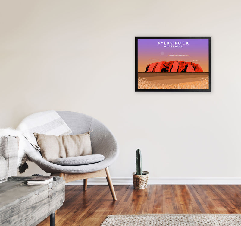 Ayers Rock by Richard O'Neill A2 White Frame