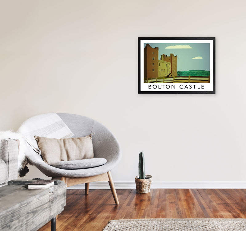 Bolton Castle Art Print by Richard O'Neill A2 White Frame