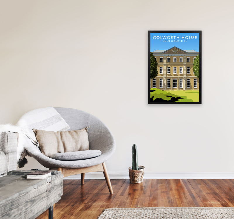 Colworth House Portrait by Richard O'Neill A2 White Frame