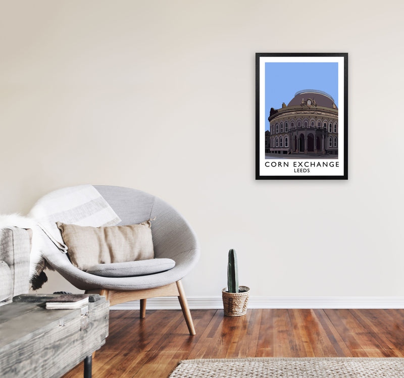 Corn Exchange Portrait by Richard O'Neill A2 White Frame