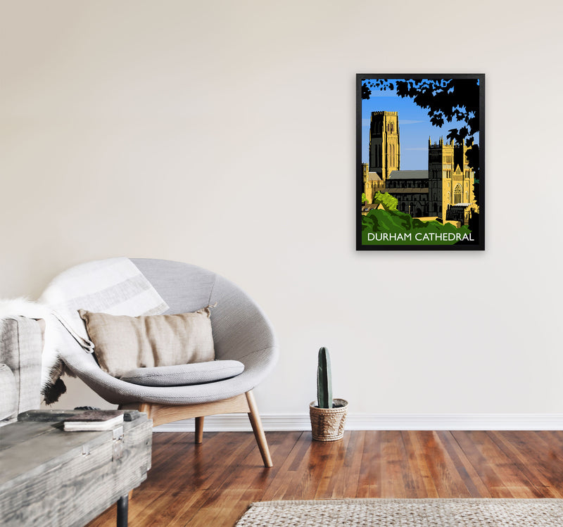 Durham Cathedral Portrait by Richard O'Neill A2 White Frame