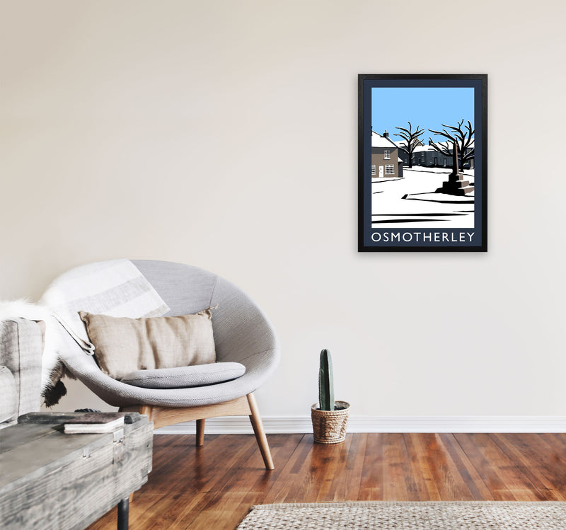 Osmotherley Travel Art Print by Richard O'Neill, Framed Wall Art A2 White Frame