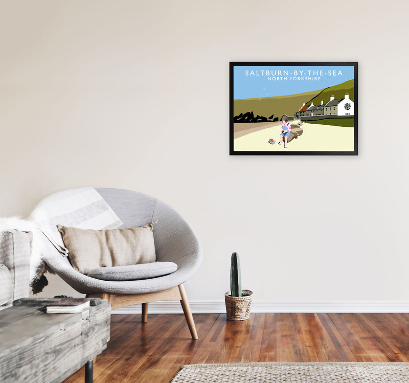 Saltburn-By-The-Sea North Yorkshire Travel Art Print by Richard O'Neill A2 White Frame