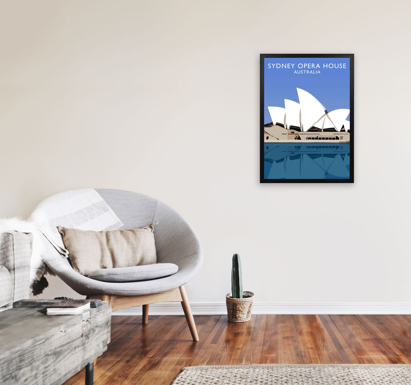Sydney Opera House Australia Digital Art Print by Richard O'Neill A2 White Frame